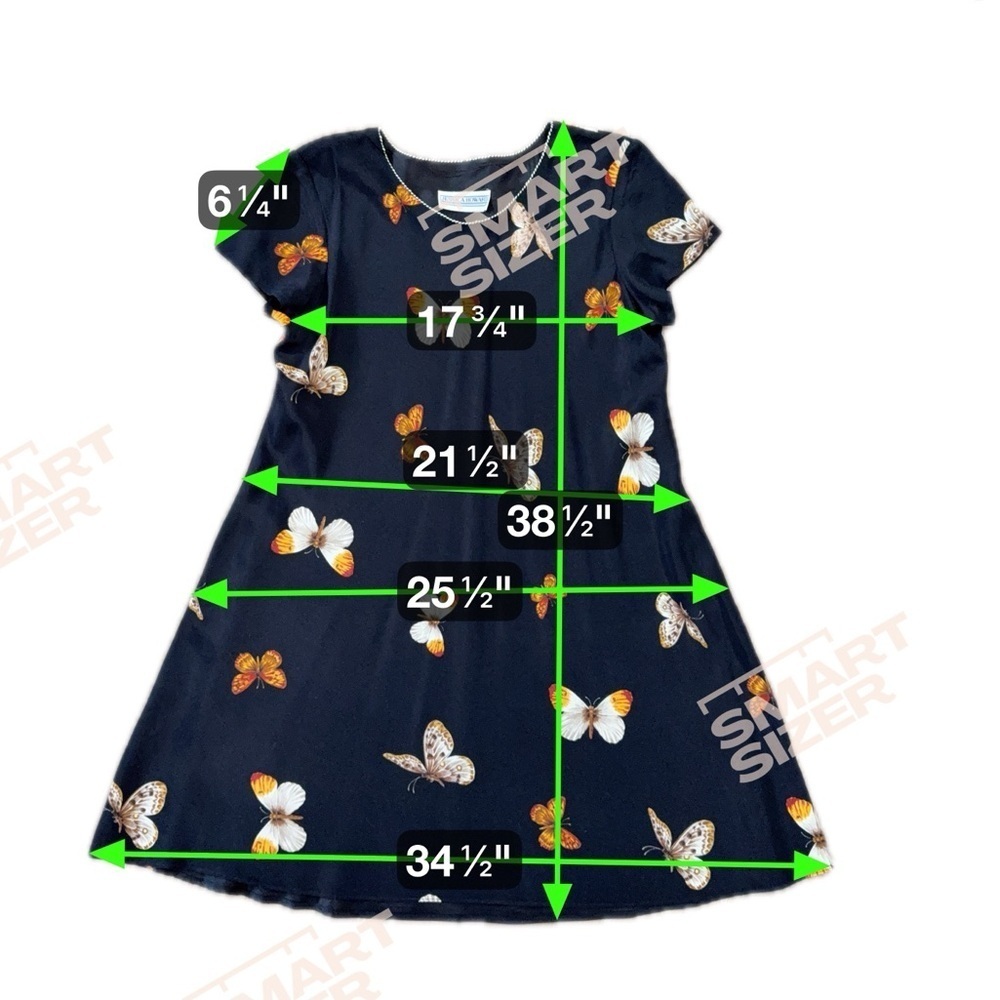 Jessica Howard Black Butterfly Print A-Line Midi Dress Elegant Garden Party - Picture 5 of 5